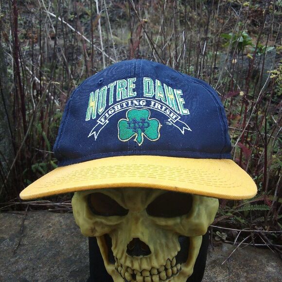 Vintage The Game Notre Dame Fightin Irish Snap Back Hat Broken - Picture 2 of 8